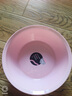 茶花脸盆洗脸盆塑料小盆子方盆儿童脸盆婴儿面盆宝宝洗手盆学生宿舍脸盆洗衣盆 浅粉色 圆盆1中1小 实拍图