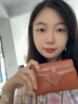 班亚奴（banyanu）2025新款韩版女士钱包女短款简约复古油蜡牛皮搭扣小零钱夹 棕色-防盗刷 实拍图