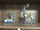 居苒陈设欧式鹿摆件客厅电视柜酒柜玄关办公室麋鹿装饰品开业乔迁礼物 情侣麋鹿新款【古铜蓝一对】 实拍图
