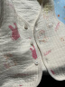 童泰婴儿马甲秋冬季保暖宝宝衣服儿童居家内衣对开系扣无袖上衣 米白 66cm 实拍图