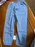 Classic Teddy童装儿童裤子男女童防蚊裤宝宝长裤中小童运动休闲长裤 印标竖条蓝灰 130 实拍图