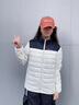 波司登（BOSIDENG）【反季】冲锋衣鹅绒羽绒服男女情侣同款90绒三合一防风防雨外套 云溪白 黑藏青864B S 160/84A 实拍图