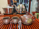 此时此刻 钦州坭兴陶纯手工茶壶泡茶壶荷花浮雕西施壶全手工茶器茶具 荷花西施半雕（1壶2杯） 200ml 实拍图
