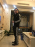 KAAGD运动套装男2024春秋季跑步休闲运动服女情侣长袖长裤健身大码服装 Z8088 黑色 男XL (170) 实拍图