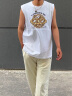 F3ML纯棉背心男士夏季潮流休闲运动坎肩宽松无袖打底衫MLB1白色XL 晒单实拍图