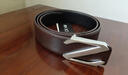 堇梵 皮带 男z字扣腰带男士皮带简约头层牛皮板扣裤带青年中年礼物 z扣枪-棕带 105cm-110cm 实拍图