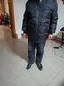 老爷车中老年人羽绒服男装冬季爸爸加厚中长款可脱卸内胆宽松大码外套衣 藏青色 5XL/200 实拍图