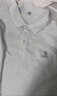 啄木鸟（TUCANO）长袖t恤男士纯色商务休闲经典polo打底衫百搭上衣男装 灰色 2XL  晒单实拍图