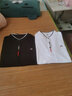 啄木鸟 棉polo打底衫男夏季新款修身潮牌半袖夏天男士短袖T恤带领半袖 T8816黑色 L 实拍图