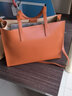 卡里普斯（CALYPSO）手提包女包真皮大包通勤大容量女士电脑包公文包商务女包简约大气 黄棕色 大版 实拍图