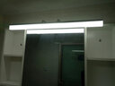美遇 镜前灯led 浴室卫生间镜柜简约防水雾伸缩镜灯黑金铝合金免打孔 70cm银色14w 白光 实拍图