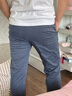 MULONG PRO纯棉九分裤男春夏成衣染弹力修身韩版直筒小脚水洗锥形商务休闲裤 灰蓝色 （夏季薄款） 34 实拍图