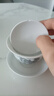 豪尊（HAOZUN）白瓷陶瓷三才盖碗茶盅茶具泡茶碗沏茶碗功夫茶具青花山水酒店家用 白瓷山水盖碗 实拍图