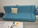 骁诺沙发客厅折叠沙发床两用小户型简易出租房布艺沙发卧室懒人沙发 天蓝色【加宽加厚海绵】 1.8米三人位 实拍图