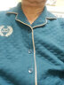 叶盼（yepan）睡衣男士秋冬季纯棉加厚保暖套装夹棉开衫长袖宽松大码夹层家居服 1004-蓝格 4XL (190) ：建议200-230斤穿着 实拍图