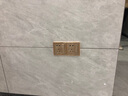 USP国际电工国际电工开关插座面板86型暗装二三插拉丝金色电脑墙壁电源插座 一开三孔16A/开关可控制插座 实拍图