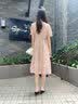 香影碎花连衣裙女2026夏装新款超仙淑女裙收腰泡泡袖v领雪纺裙子 桔色 S 实拍图