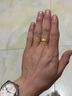 中国黄金（CHINA GOLD）足金999古法婚庆福字活口情侣对戒送女友老婆老公七夕情人节礼物 男戒 净金重约5g 实拍图