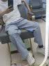 爱洛斯汀堡 夏季休闲套装男韩版宽松短袖t恤男痞帅潮流衣服一套搭配衣服男装三件套 白色衬+白短袖+蓝裤 L【100-120斤】 实拍图