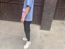 帝欧莱夫夏季休闲裤男士潮流春秋修身束脚裤九分裤小脚裤男生潮牌春季裤子 束脚黑色 XL (约115-130斤可穿) 实拍图