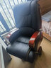 名流都市真皮老板椅豪华商务按摩大班座椅实木办公室可躺坐椅家用电脑转椅 10轮黑色-头层牛皮 固定扶手 实木脚 实拍图