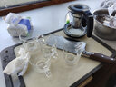 乐唯诗（NERVISHI）茶壶玻璃泡茶壶耐高温加厚花果茶壶茶具不锈钢过滤网茶水壶杯子 沁雅茶具5件套【黑色】 实拍图