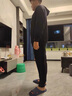 花花公子（PLAYBOY）套装男长袖卫衣春秋季连帽外套三件套商务休闲百搭运动舒适透气 黑白色（常规款） 2XL (130斤-150斤) 实拍图