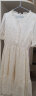 迪士尼（Disney）童装轻奢亲子装雪纺连衣裙2023新款夏装韩版时尚母女装公主裙子 杏色 M建议身高155-160cm重90-105斤 晒单实拍图
