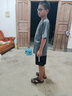 艾伦伯顿（Alen Botun）运动套装男健身服速干冰丝休闲短袖夏季薄款t恤训练篮球跑步服 暗黑套装+灰黑套装 L(130-145)斤 实拍图
