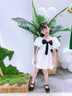 酷乐羊女童连衣裙夏装2025新款儿童夏季洋气大童公主裙10岁女孩裙子夏天 杏色 160 实拍图