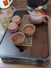 忆壶茶（YIHUTEA） 茶盘茶托家用沥水托盘小型现代小茶台仿乌金石简易蓄水台 千里江山茶盘 36.5*23.5*3.4cm 实拍图
