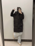 波司登（BOSIDENG）时尚运动女冬季中长加厚反季羽绒服可脱卸帽纯色外套B00143064JD 黑色8056 165/88A 晒单实拍图