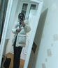 奥丝婕（Aosijie）高端品牌羽绒服女短款2025冬季新款宽松白鸭绒小个子加厚保暖外套 米白【白色毛领】 S (85-105斤左右) 实拍图