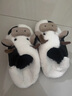 蛮丂2025爆款半包跟可爱小奶牛棉拖鞋男女冬季室内保暖毛绒居家鞋ins 黑白 40-41（适合38-39） 实拍图