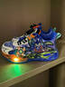 ABC KARUN带灯奥特曼儿童运动鞋男2025秋冬网面皮面加绒男童鞋中小童跑步鞋 蓝色【皮面单鞋】 24 内长15厘米 实拍图
