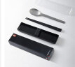 双立人（ZWILLING） 便携式筷勺 不锈钢勺子 便携餐具套装 分餐筷收纳盒随身旅行 黑色 3件套 实拍图