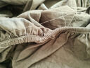 红豆全棉四件套100%纯棉刺绣床单被套床上三件套四季款长绒棉加厚磨毛 羽夕-高级灰 床笠款1.5m 床笠款 （被套200*230cm） 实拍图