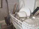 沃德百惠（WORTHBUY）碗柜碗筷收纳盒碗柜碗碟沥水架厨房置物架收纳架滤水篮塑料收纳筐 白色-小号 实拍图