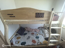 淳华 上下床儿童床上下层高低床实木成人床双层上下铺男孩女孩子母床  原木上100下120直梯+书架+床垫 实拍图