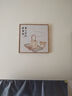 三餐四季餐厅装饰画原木风挂画吃饭厅背景墙高档客厅沙发墙画壁画 J款-吾心安处是吾家 50*50cm原木色简框+布纹面 实拍图