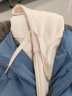 NASA LIKE官方潮牌棉服冬季加厚连帽外套保暖男士棉衣羽绒棉服情侣大码棉袄 蓝色 XL（建议120-140斤） 实拍图