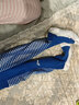 李宁足球袜长筒袜子男女成人儿童球袜过膝加厚防滑毛巾底运动训练比赛 蓝白YWLT071-2 XS(鞋码29-33） 实拍图