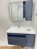 箭牌（ARROW） 卫浴现代简约实木浴室柜高清大容量智能镜柜洗脸盆套餐幽蓝系列 尺寸柜 100cm 晒单实拍图