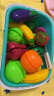 欣格过家家仿真儿童玩具蔬菜水果切切乐厨房做饭果蔬男孩女孩玩具套装27件套手提菜篮礼盒3-6岁宝宝生日礼物 实拍图