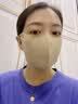 舒美佳胶原蛋白防晒口罩女防紫外线凉感透气立体遮阳修容防晒面罩可洗 米月白 实拍图