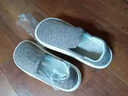 美瑞家四季家居拖鞋亚麻底布鞋月子鞋棉拖鞋男女室内薄款厚底棉鞋吸汗 浅卡 42-43 (适合40-41码脚) 实拍图