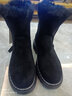 回力官方 雪地靴女冬季高帮棉鞋女加绒加厚马丁靴厚底中筒靴子保暖鞋 黑色【厚底加绒 】0108 39 实拍图