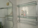 杰沙朗太空铝浴室置物架卫生间玻璃置物架打孔毛巾架壁挂 1502双层双杆 510MM 实拍图