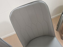 全今餐椅家用轻奢现代简约皮椅子软包餐桌椅餐厅饭店休闲歺椅靠背凳子 深灰色-第二代加固三脚架质保5年-金腿 实拍图
