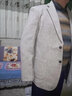查利德斯轻奢韩版羊毛西服男秋冬新款保暖舒适商务休闲免烫小西装外套男 3003咖格【抗皱免烫款】 M 170码/46【建议105-129斤穿】 实拍图
